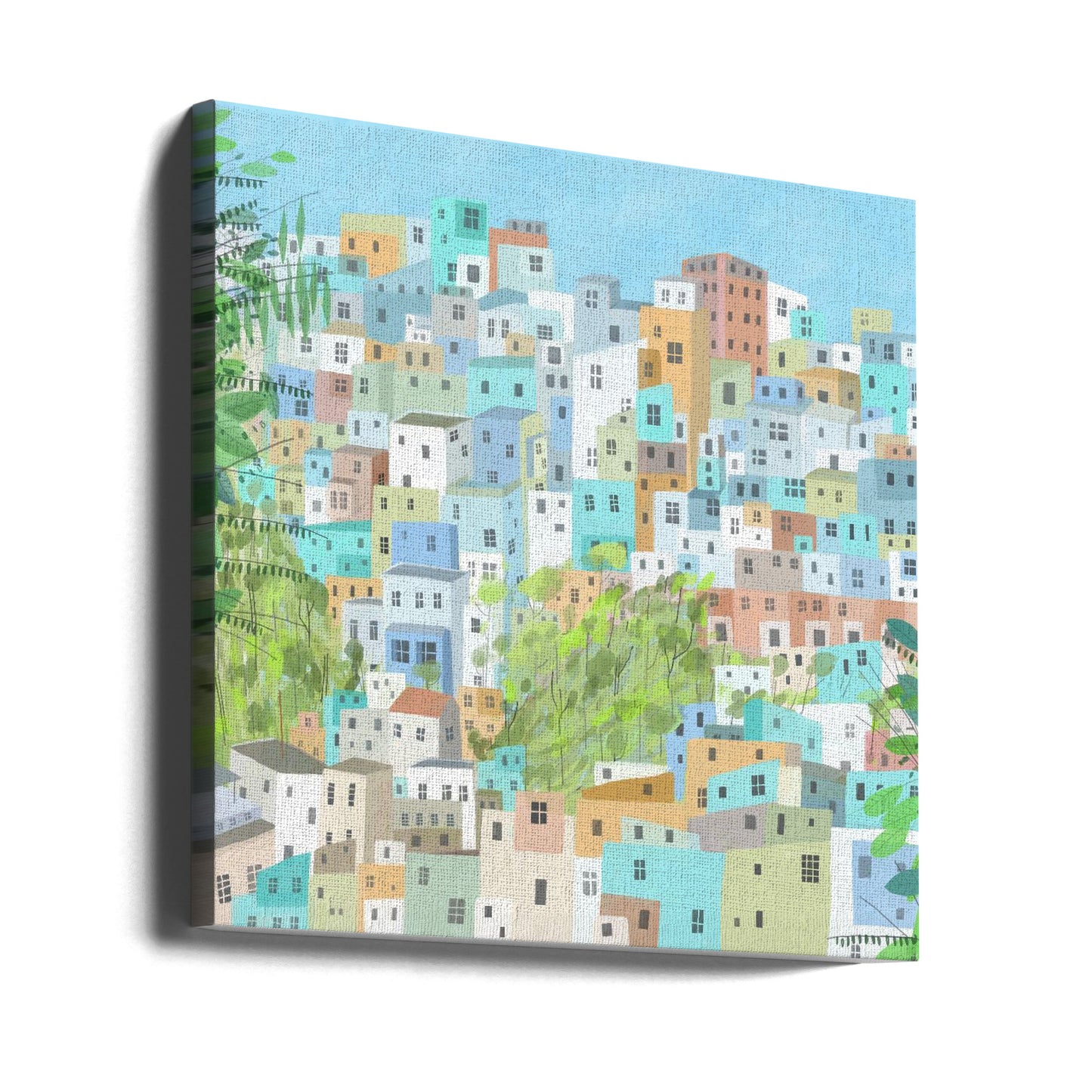 Utsikt över takåsarna i Rio de Janeiro av konstnären Carla Daly | Canvas