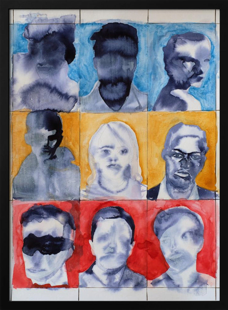 Porträttrutnät nr 1 | Poster