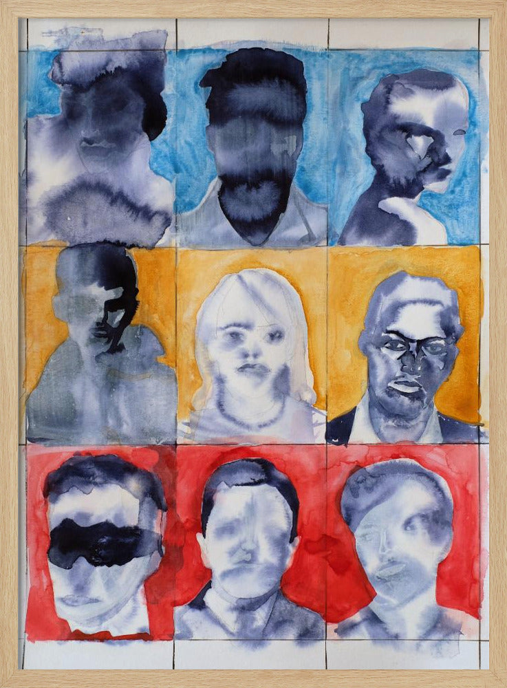 Porträttrutnät nr 1 | Poster