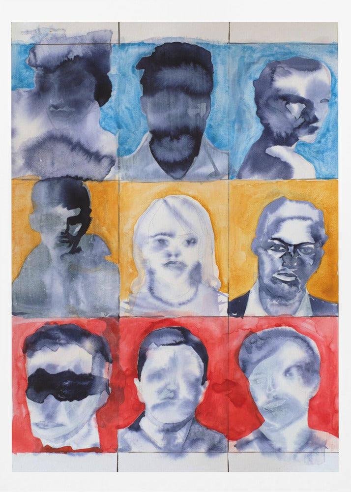Porträttrutnät nr 1 | Poster
