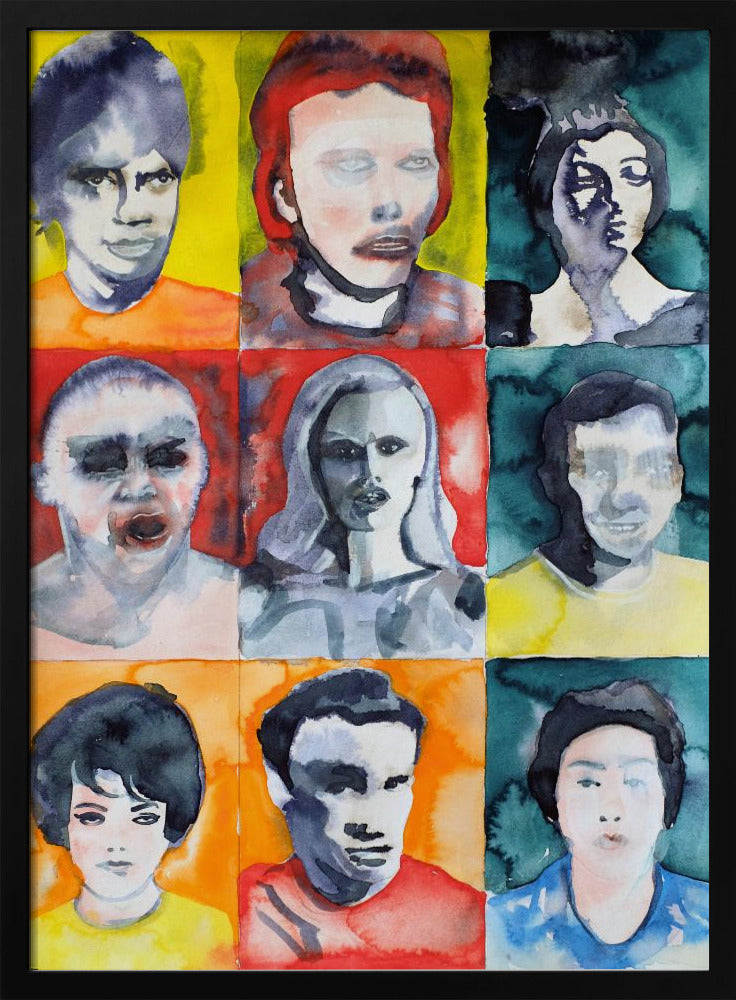 Porträttrutnät nr 2 | Poster