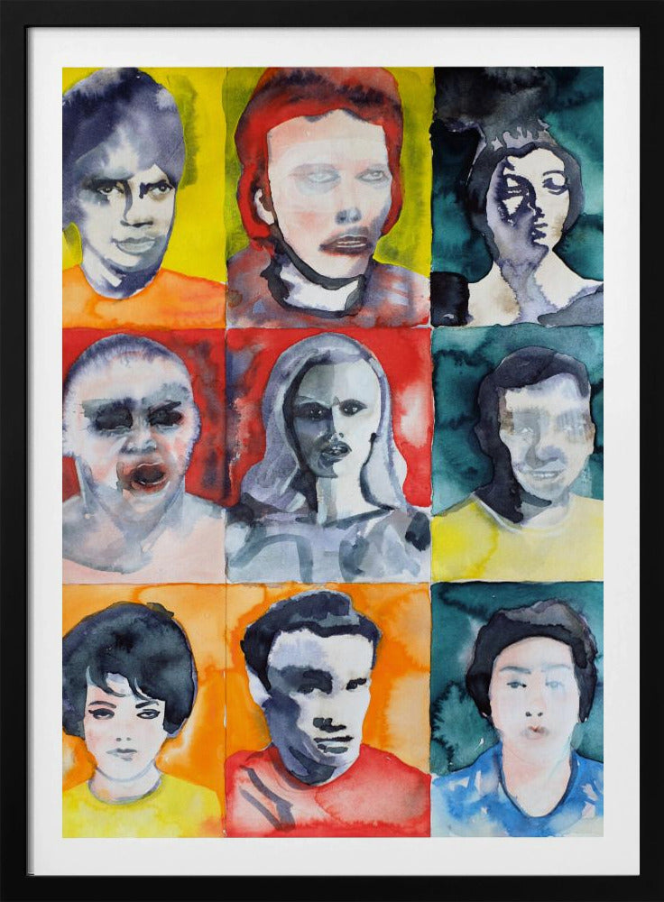 Porträttrutnät nr 2 | Poster