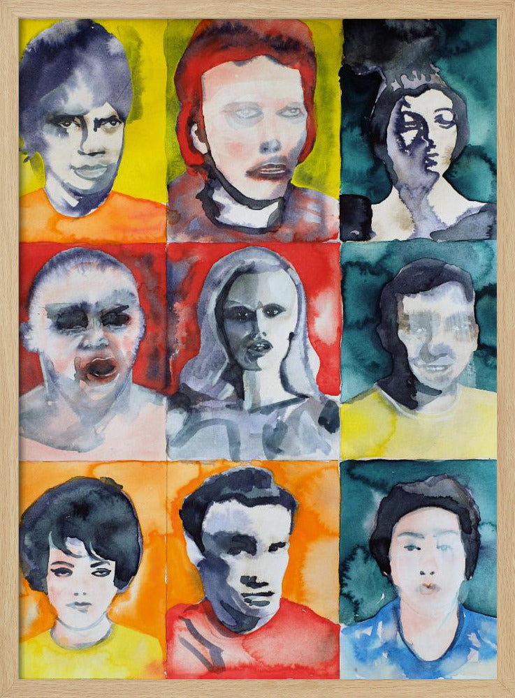 Porträttrutnät nr 2 | Poster