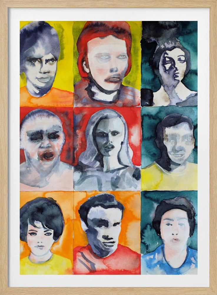 Porträttrutnät nr 2 | Poster