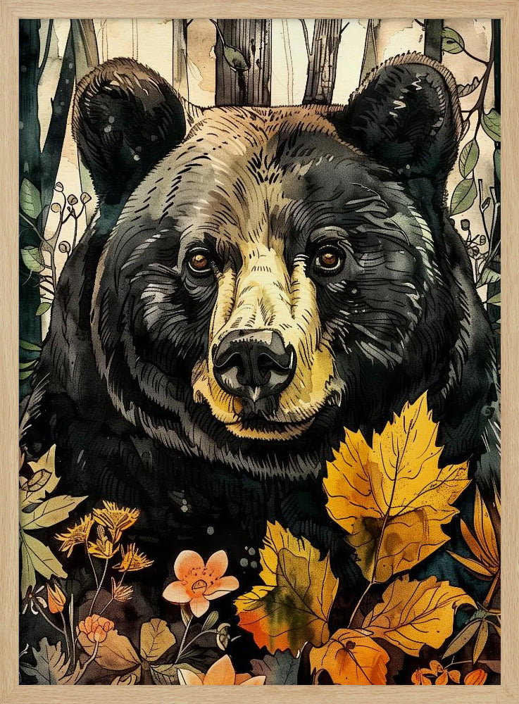 Djurbjörn akvarell djurkonst 6 | Poster