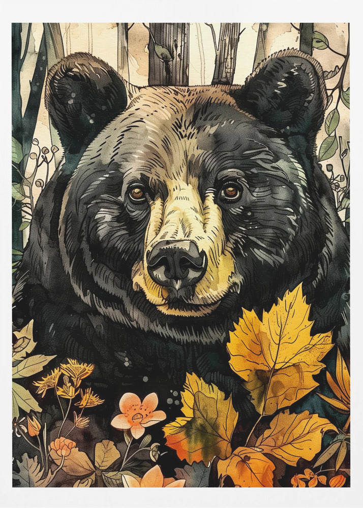 Djurbjörn akvarell djurkonst 6 | Poster
