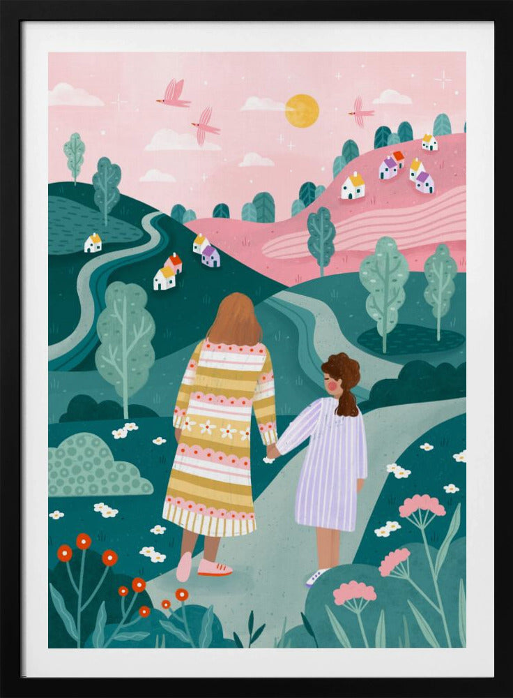 Mamma Dotter I Naturen | Poster