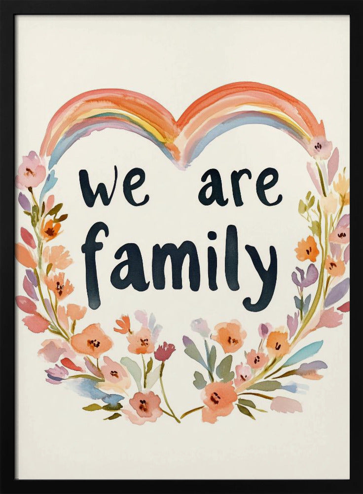 Wir sind eine Familie (Blumen Nr. 02) | Poster - Kunstdruck