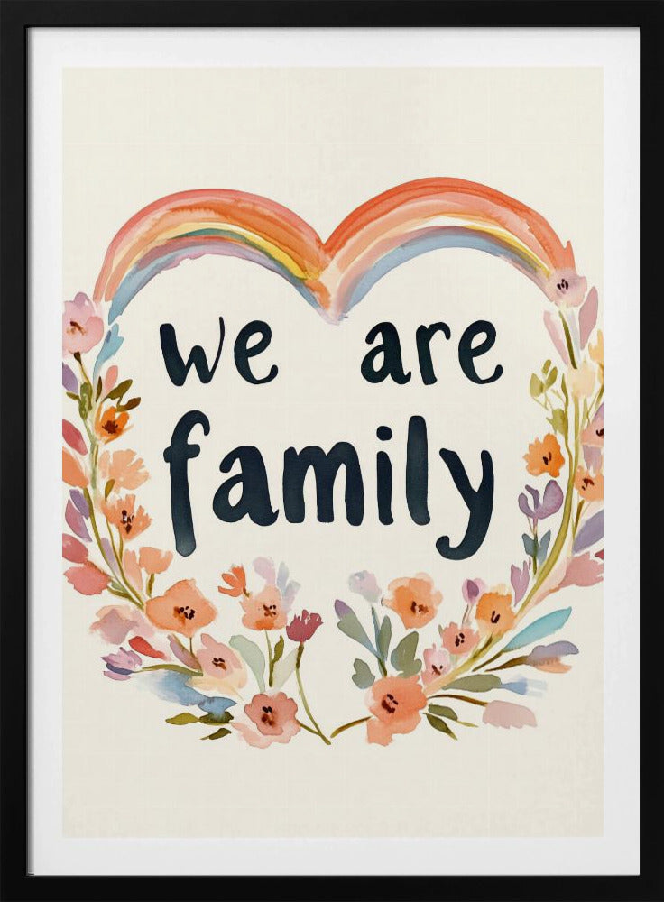 Wir sind eine Familie (Blumen Nr. 02) | Poster - Kunstdruck