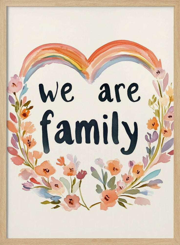 Wir sind eine Familie (Blumen Nr. 02) | Poster - Kunstdruck