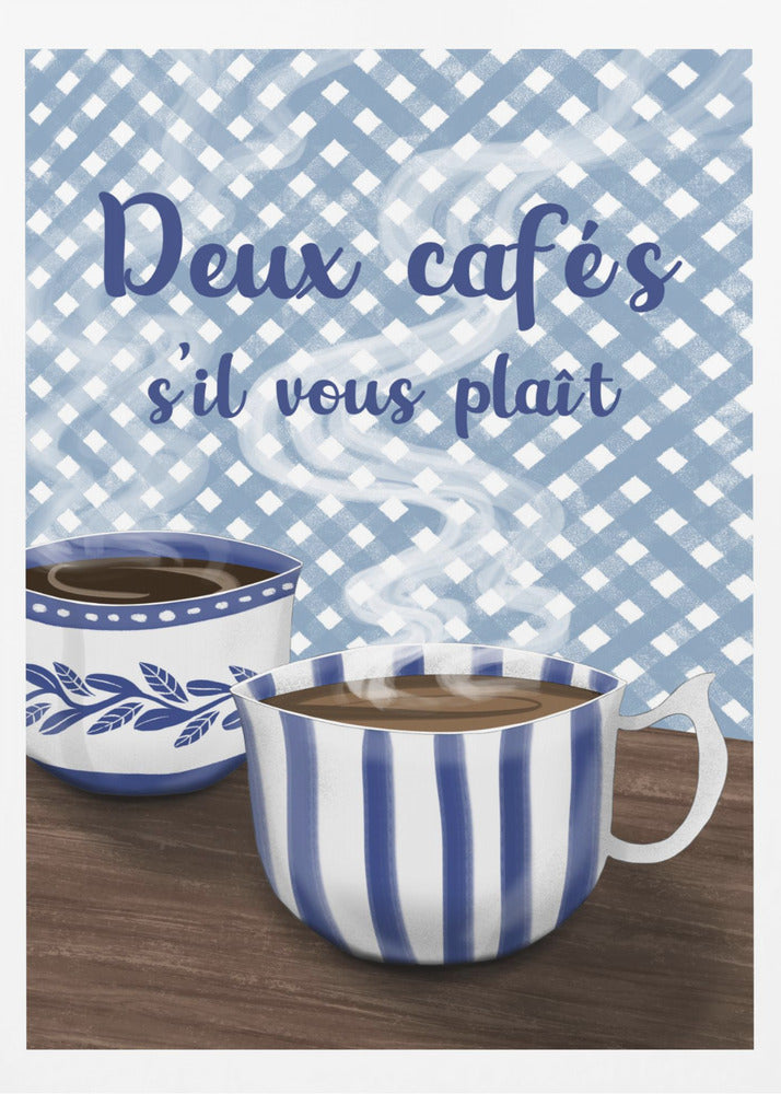 Två kaffe tack | Poster