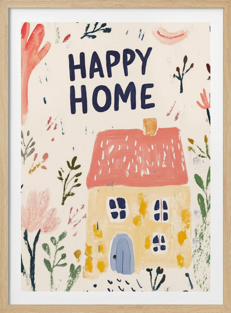 Glückliches Zuhause | Poster - Kunstdruck