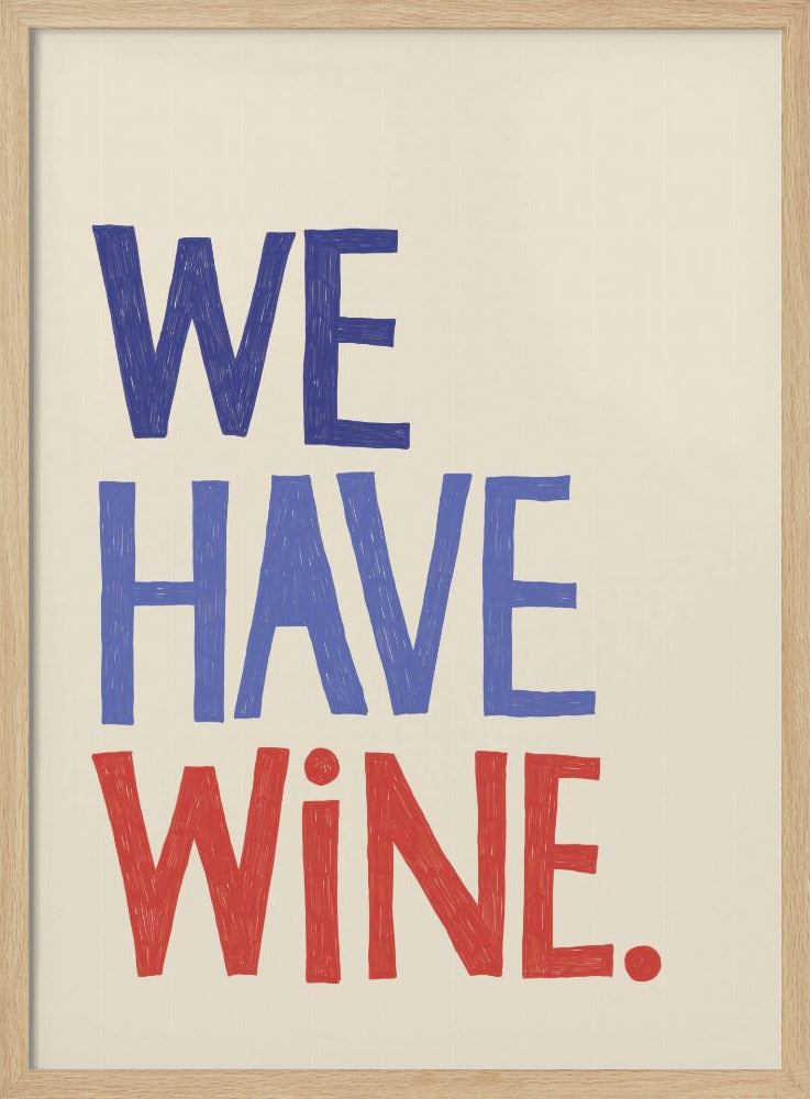 Typografitext "Vi har vin" | Poster