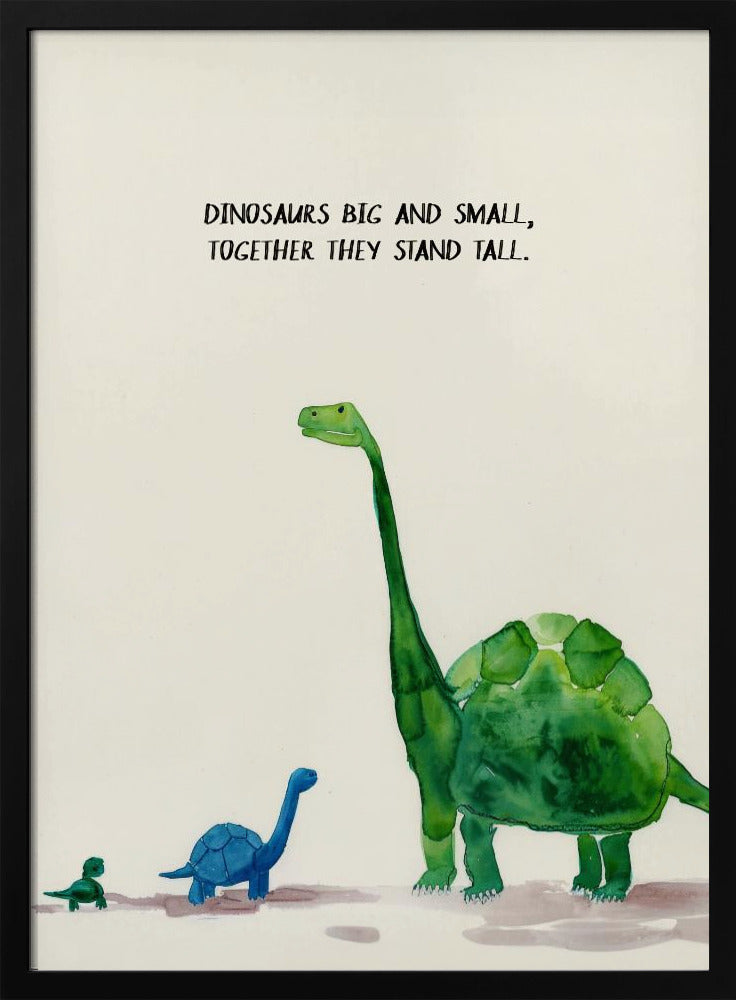 Dinosaursbigandsmall | Poster