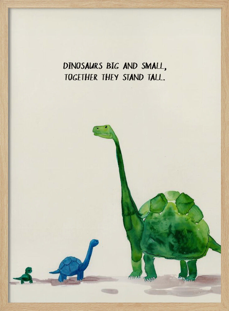 Dinosaursbigandsmall | Poster