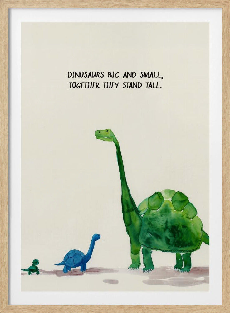 Dinosaursbigandsmall | Poster