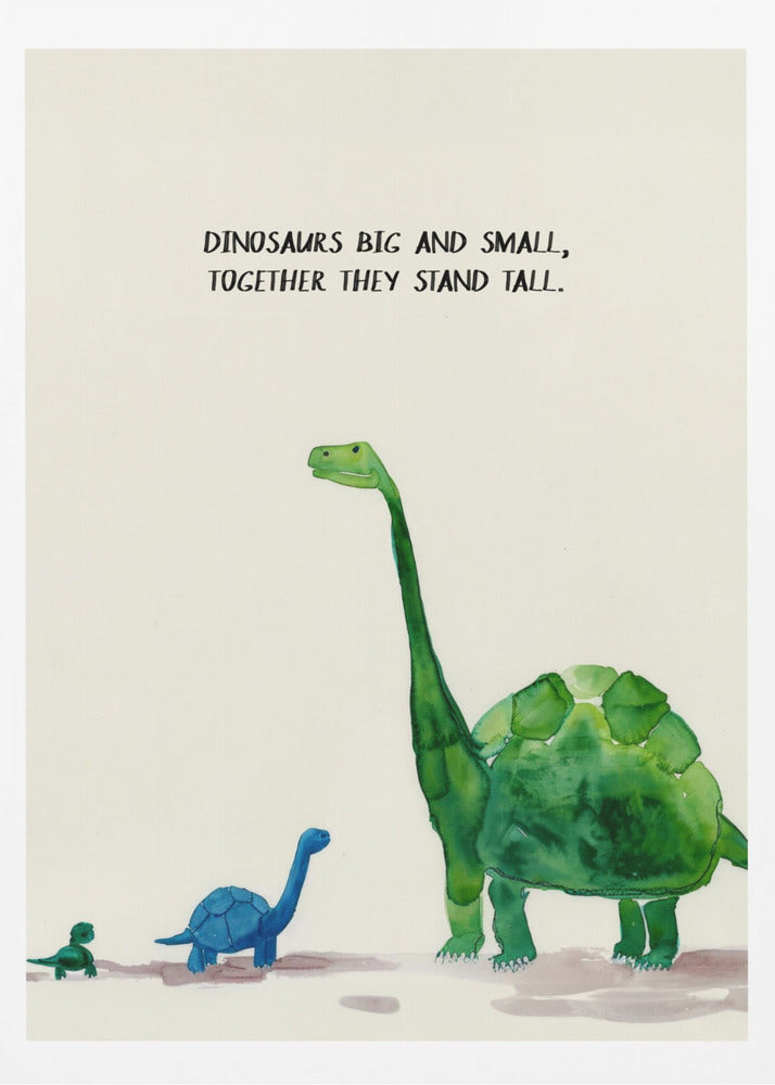 Dinosaursbigandsmall | Poster