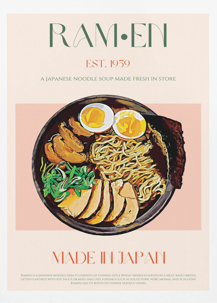Njuter av japansk Ramen Bowl | Poster