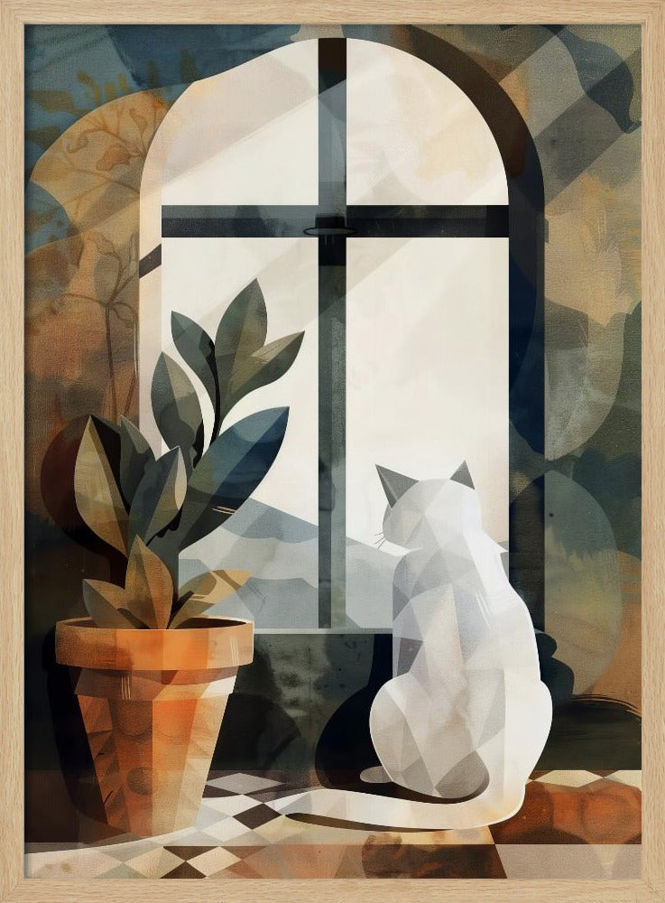 Vit katt | Poster