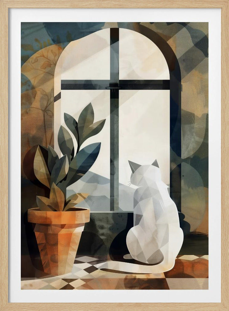 Vit katt | Poster