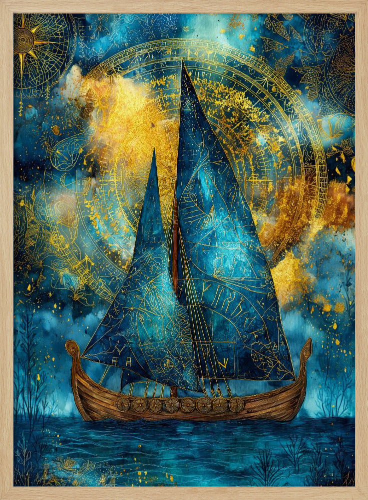 Nautica Havskonst Akvarell Skepp (28) | Poster