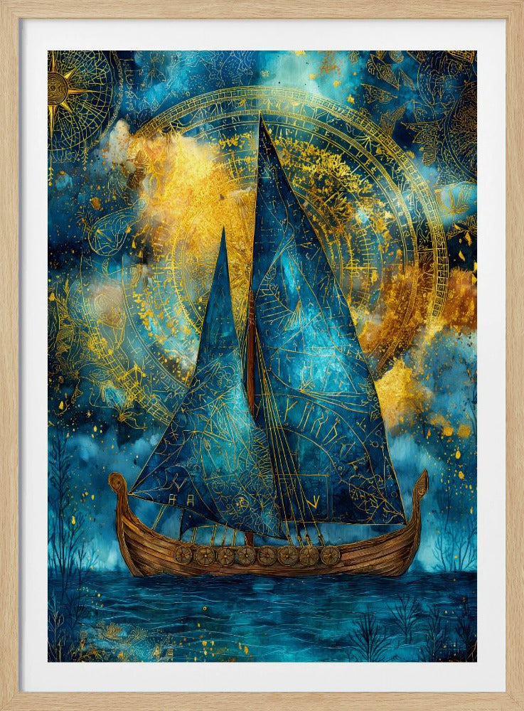 Nautica Havskonst Akvarell Skepp (28) | Poster