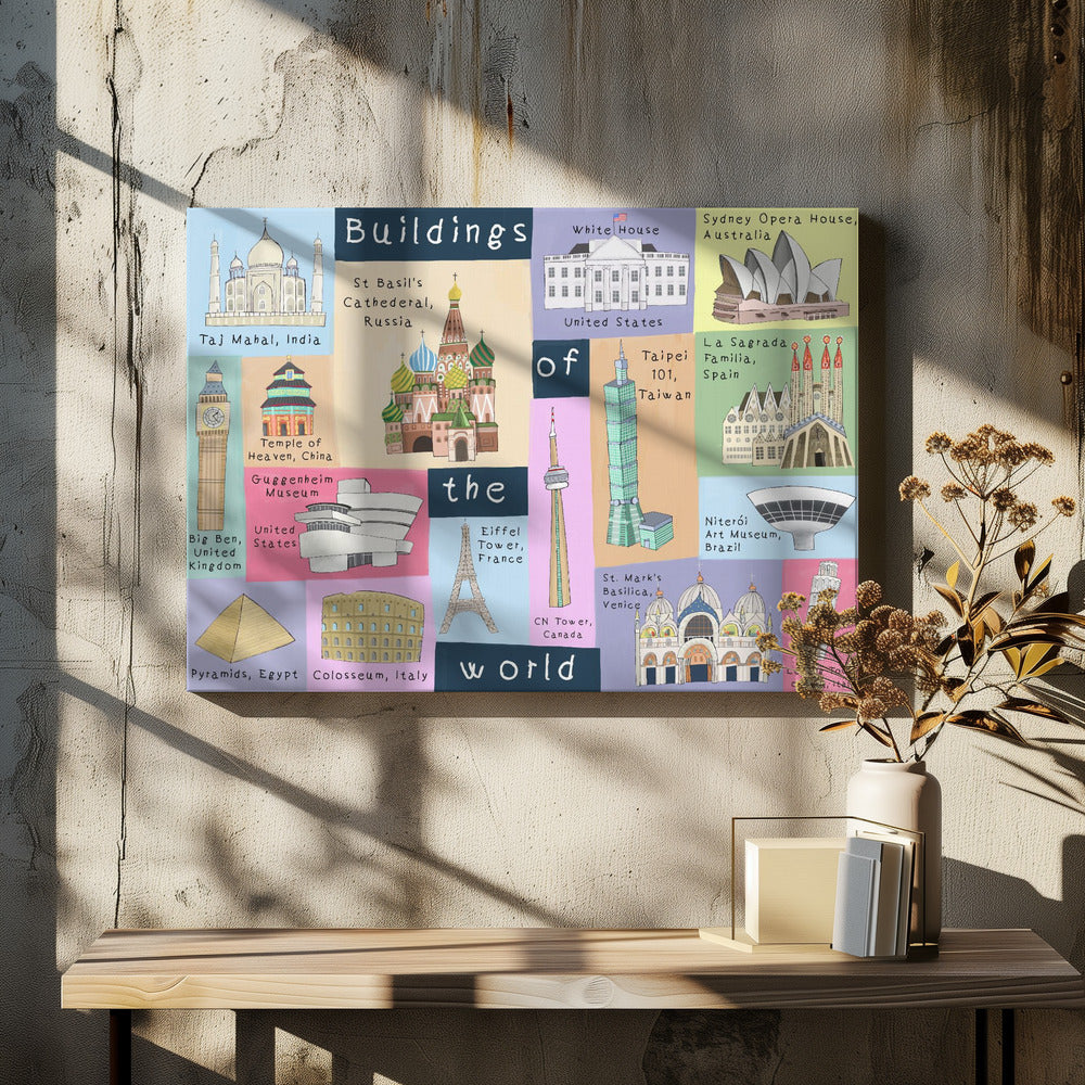 Världens byggnader illustrerade av konstnären Carla Daly | Canvas