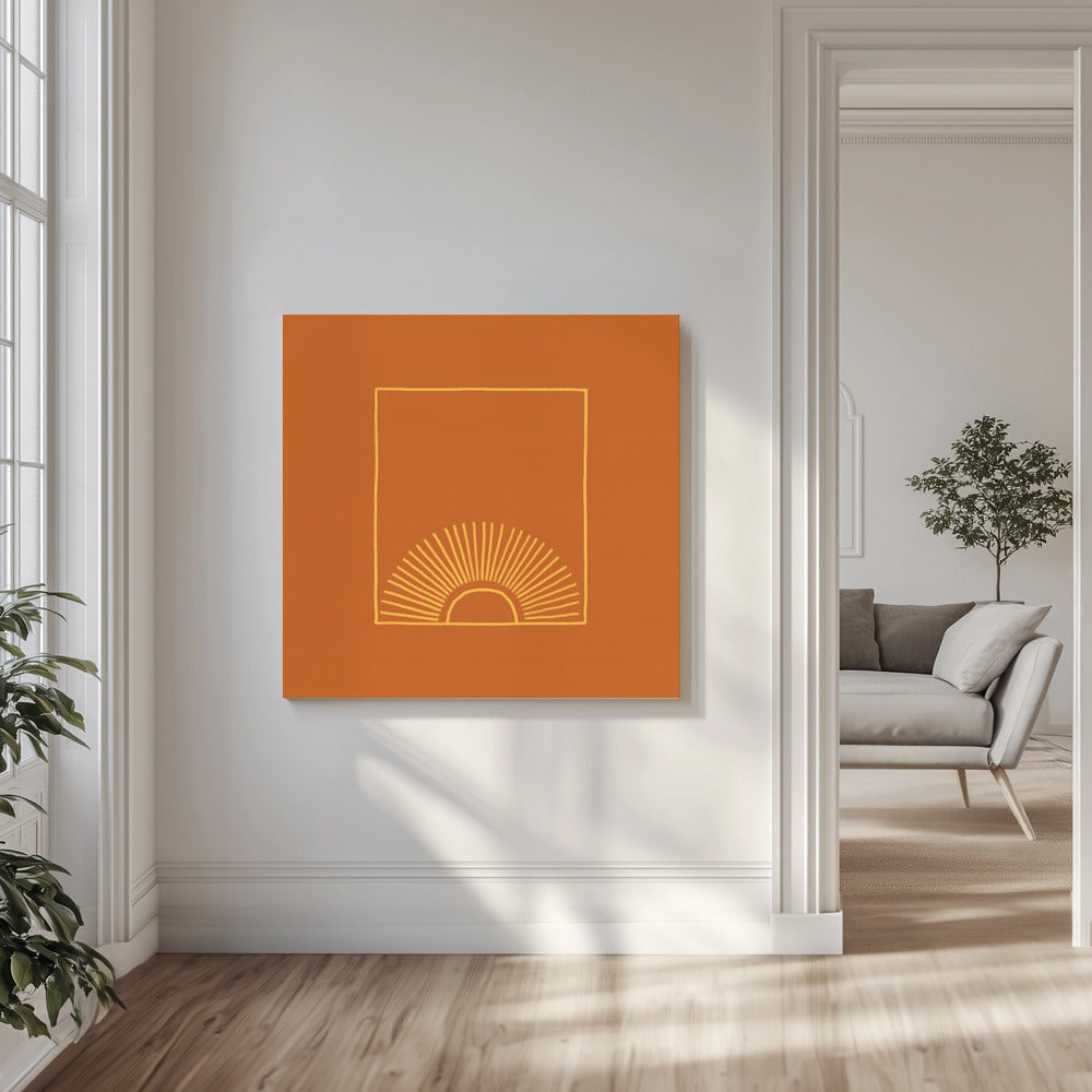 Karamell Minimal Sun | Leinwand-Bilder