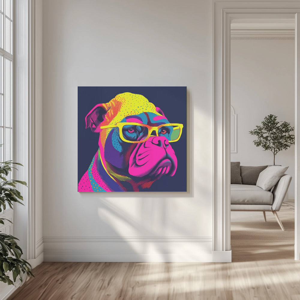 Hund neonvibbar | Canvas