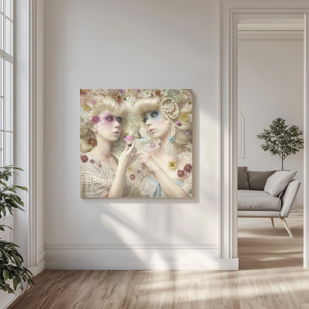 Mädchen aus dem Blumengarten | Leinwand-Bilder