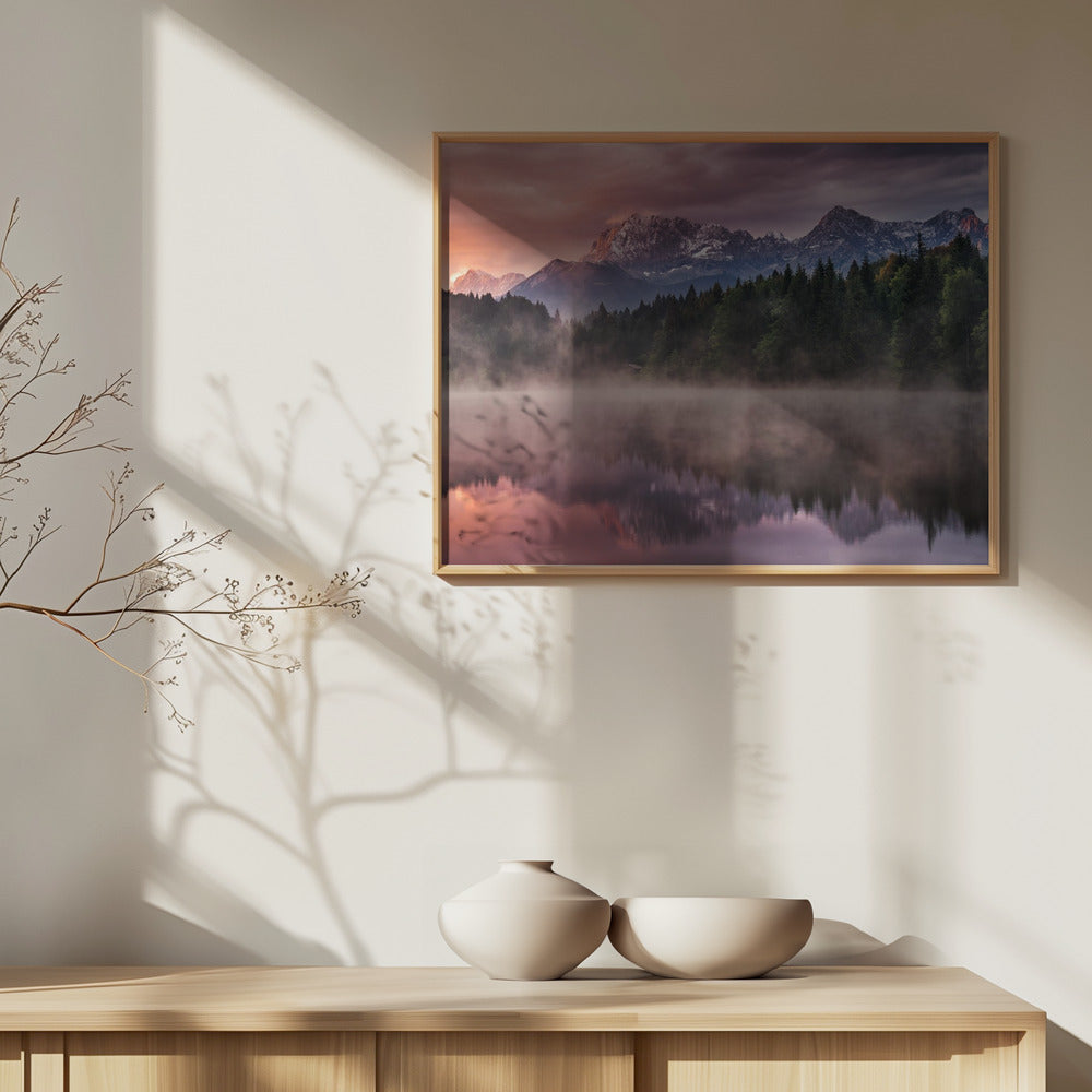 Soluppgång vid sjön | Poster