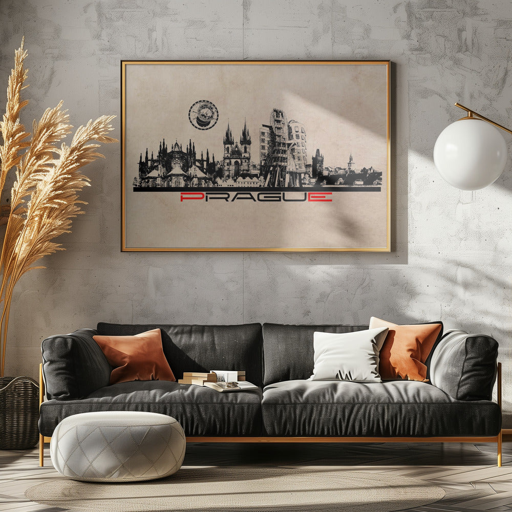 Prague Skyline City | Poster