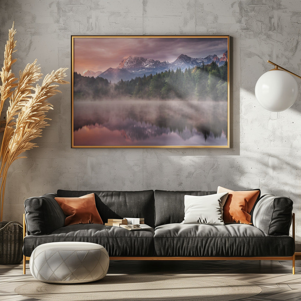 Soluppgång vid sjön | Poster