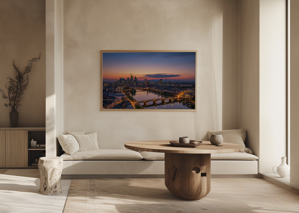 Frankfurts silhuett vid solnedgången | Poster