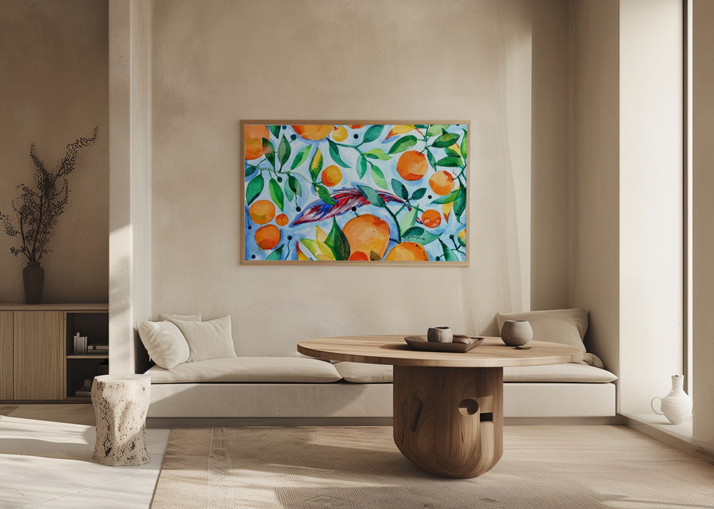 Orange Blau | Poster - Kunstdruck