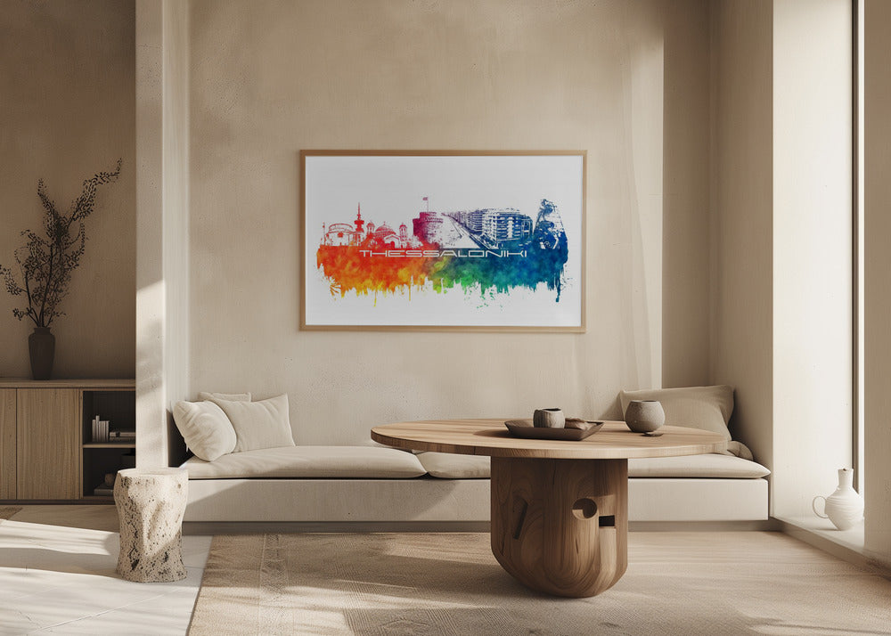 Thessaloniki Greece Skyline City Art (6) | Poster