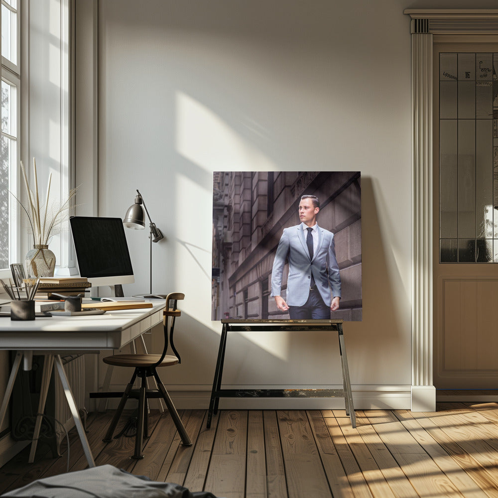 Young Businessman in New York City | Canvas