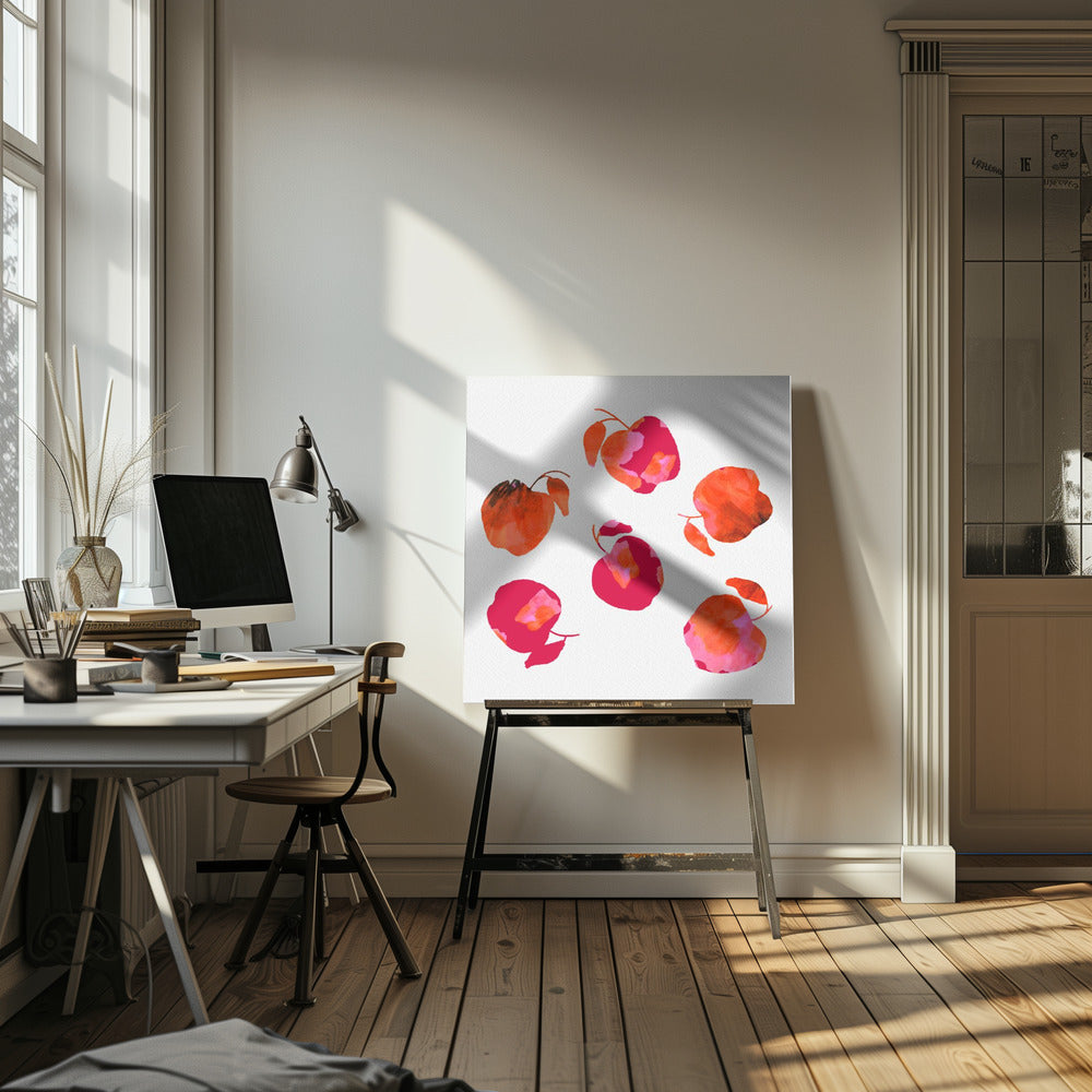 Äpple Chiffong Rosa Orange | Canvas