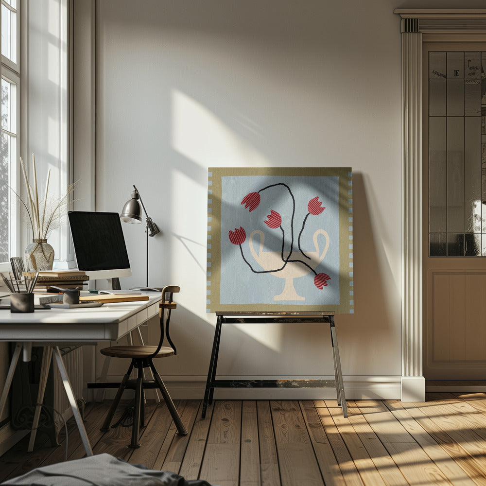 Aus der Vase gepflanzte Blüten 6 | Leinwand-Bilder