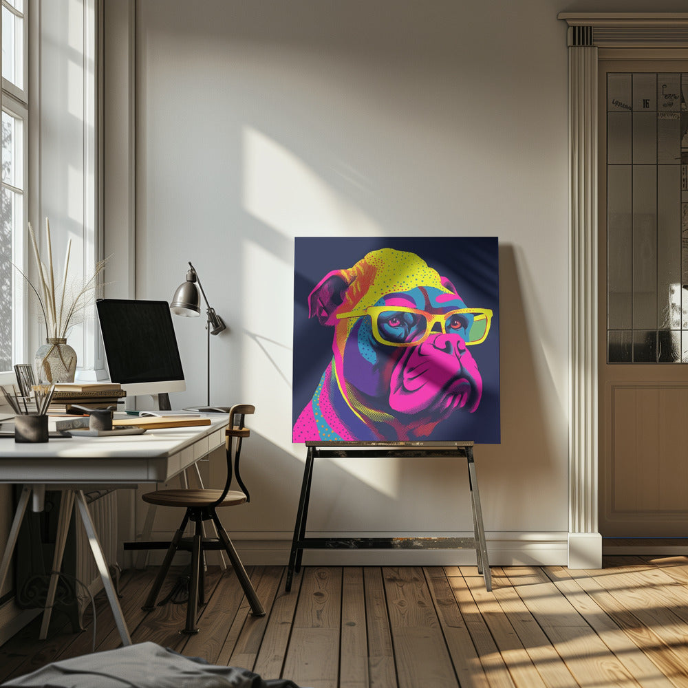 Hund neonvibbar | Canvas