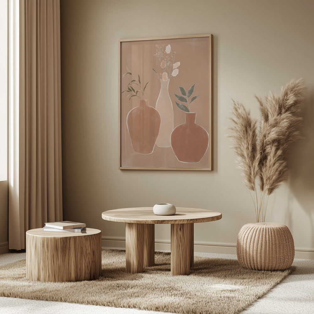 Set med blomvaser | Poster