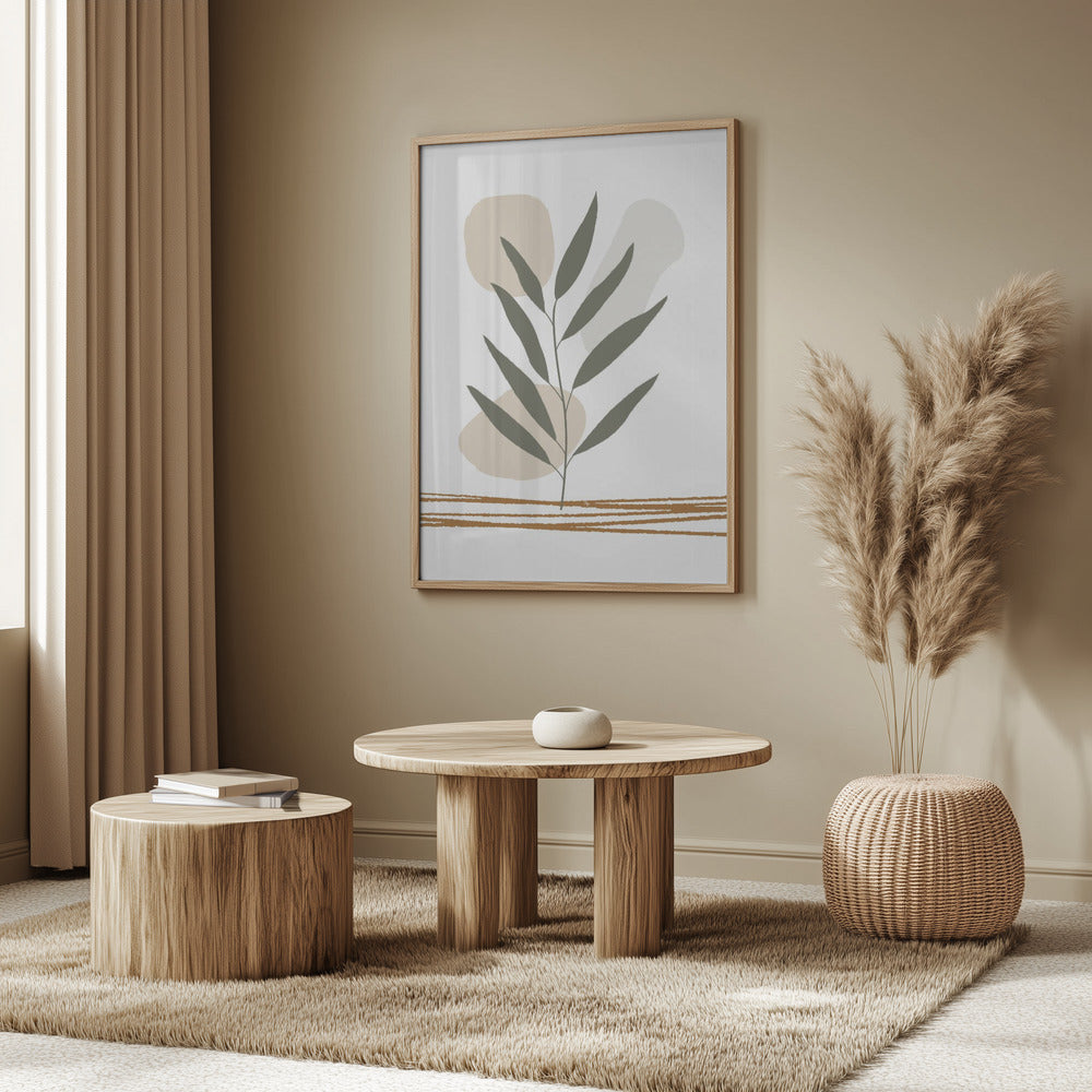 Stylized Green Leaves | Poster
