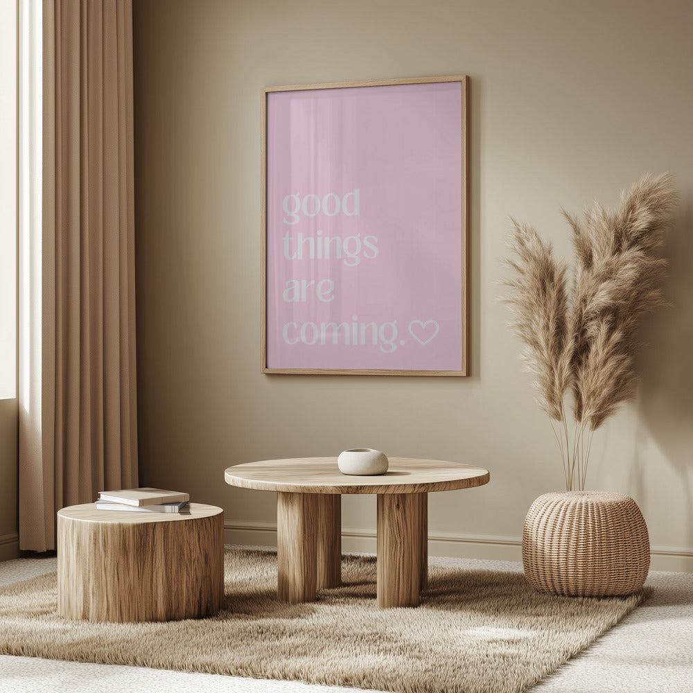 Hoffnungsvolle rosa Brise | Poster - Kunstdruck