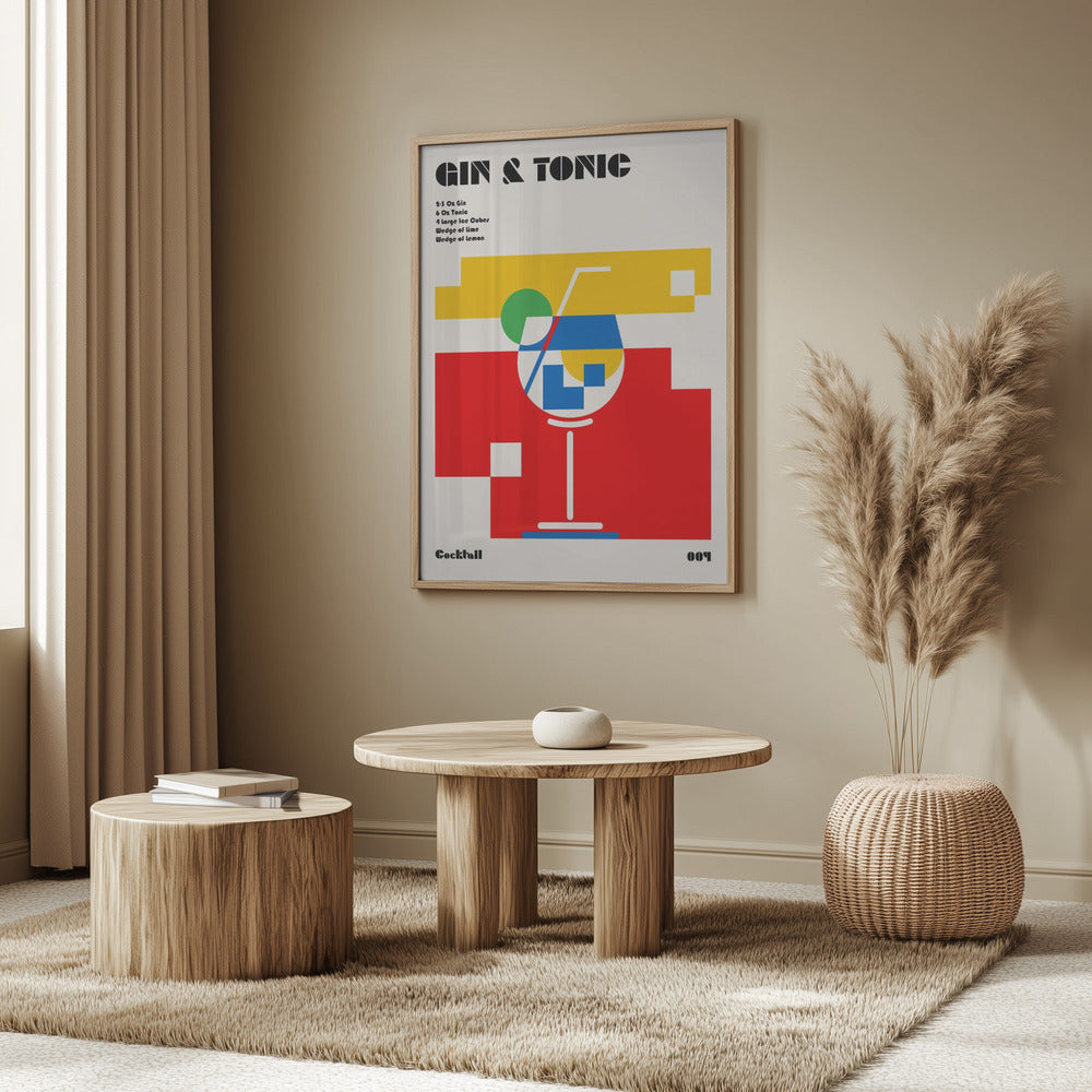 Gin &amp; Tonic Bauhaus Cocktail | Poster