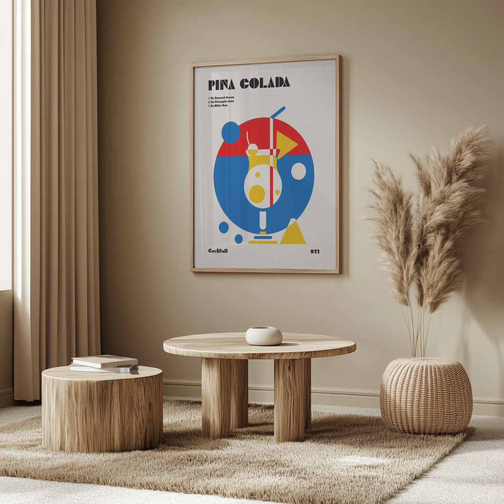 Piña Colada Bauhaus Cocktail | Poster