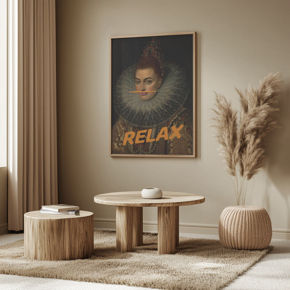 Avslappnad, förändrad oljemålning | Poster
