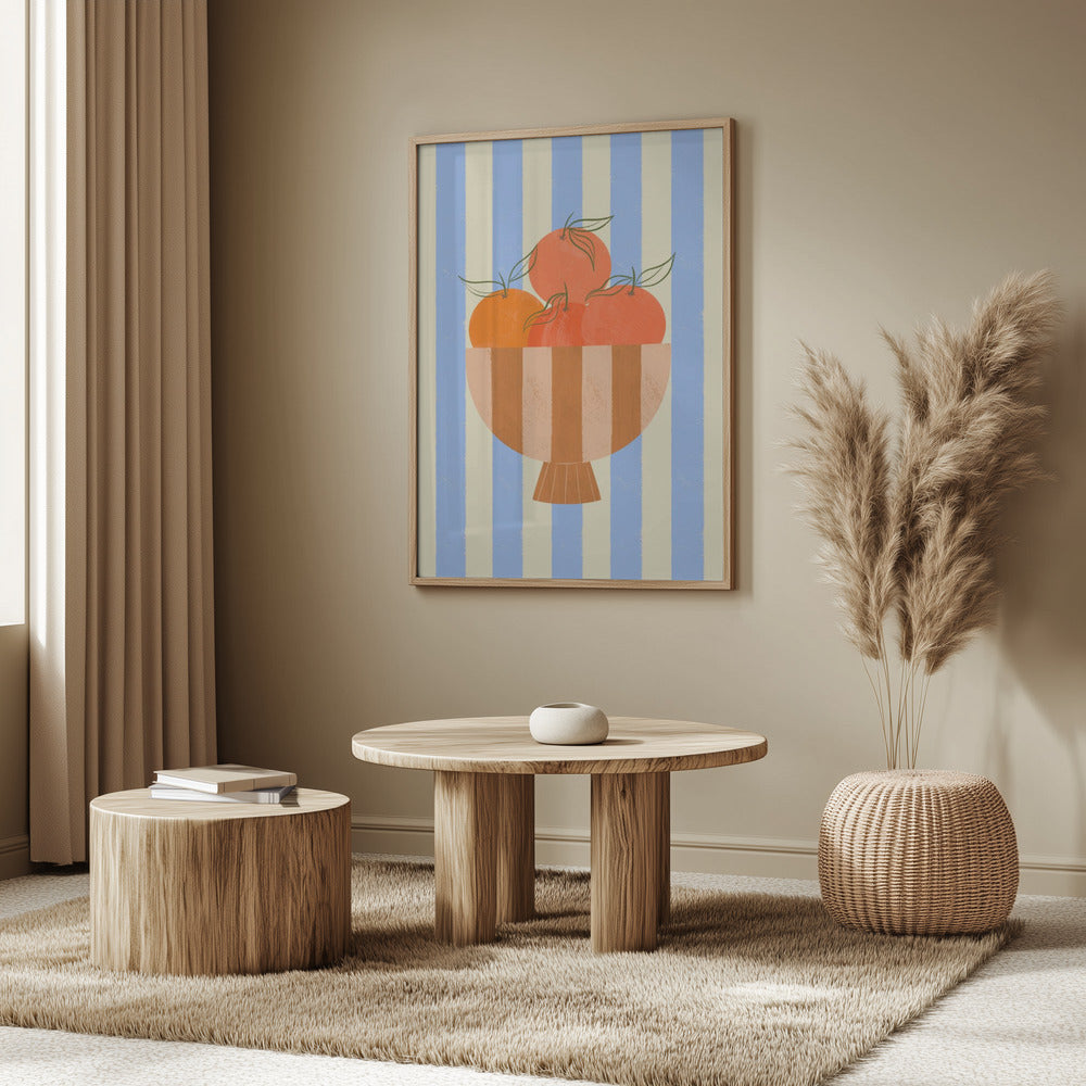 Schale mit Orangen | Poster