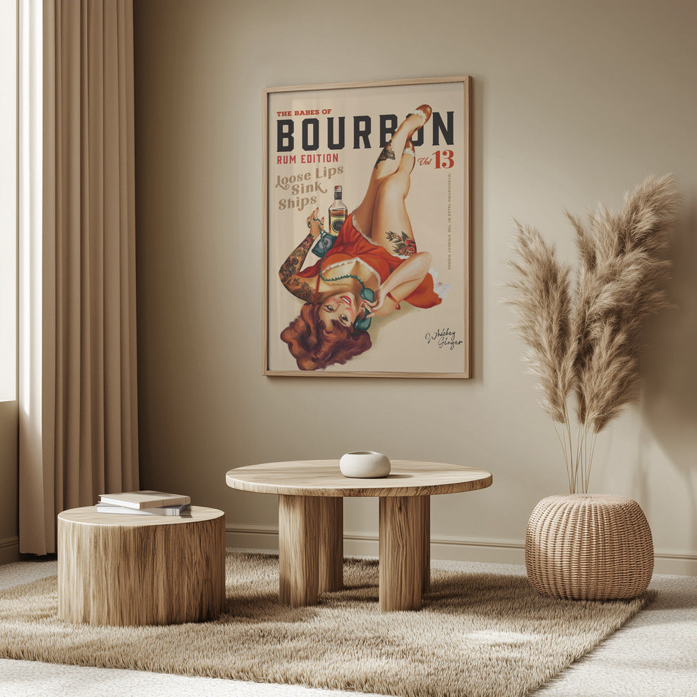 Babes of Bourbon Vol 13 Romdrickande Pinup Girl Konst | Poster