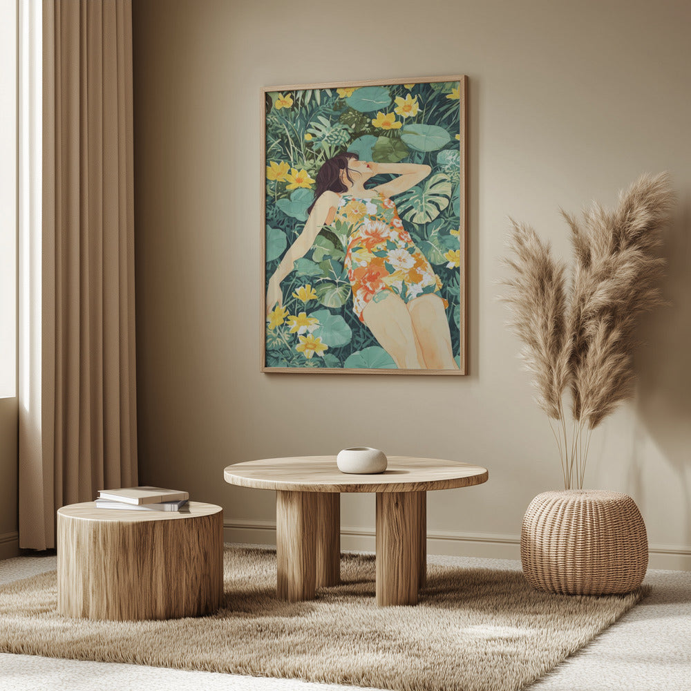 Relax Time Woman and meadow | Poster