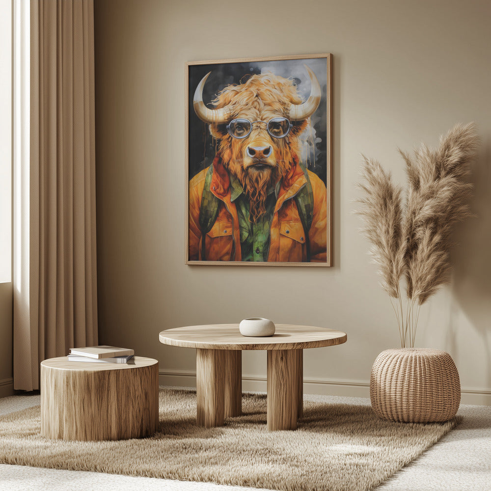 Büffel-Aquarell-Tierkunst | Poster